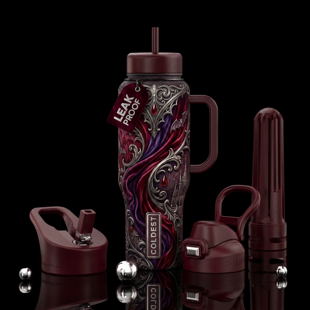 Dark Romance water bottle design