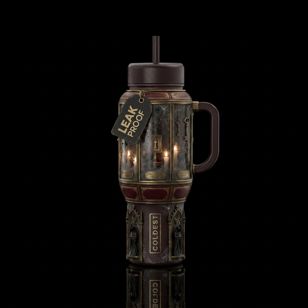 Haunted Hallway water bottle design