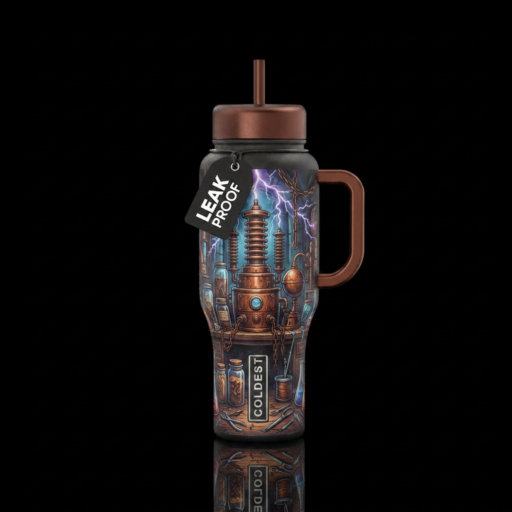 Frankentstein's Lab water bottle design