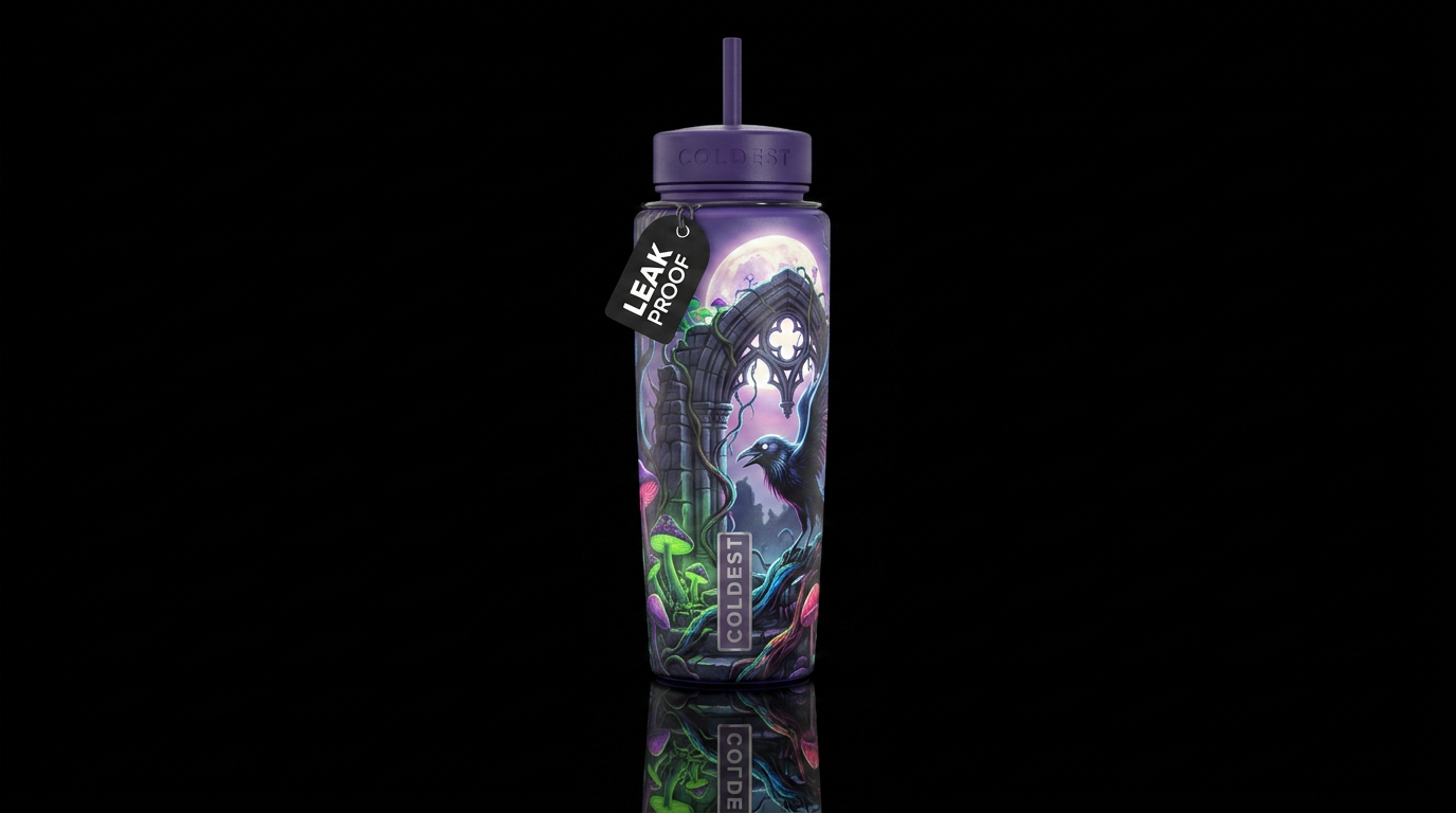 Moonlit Ruins water bottle design