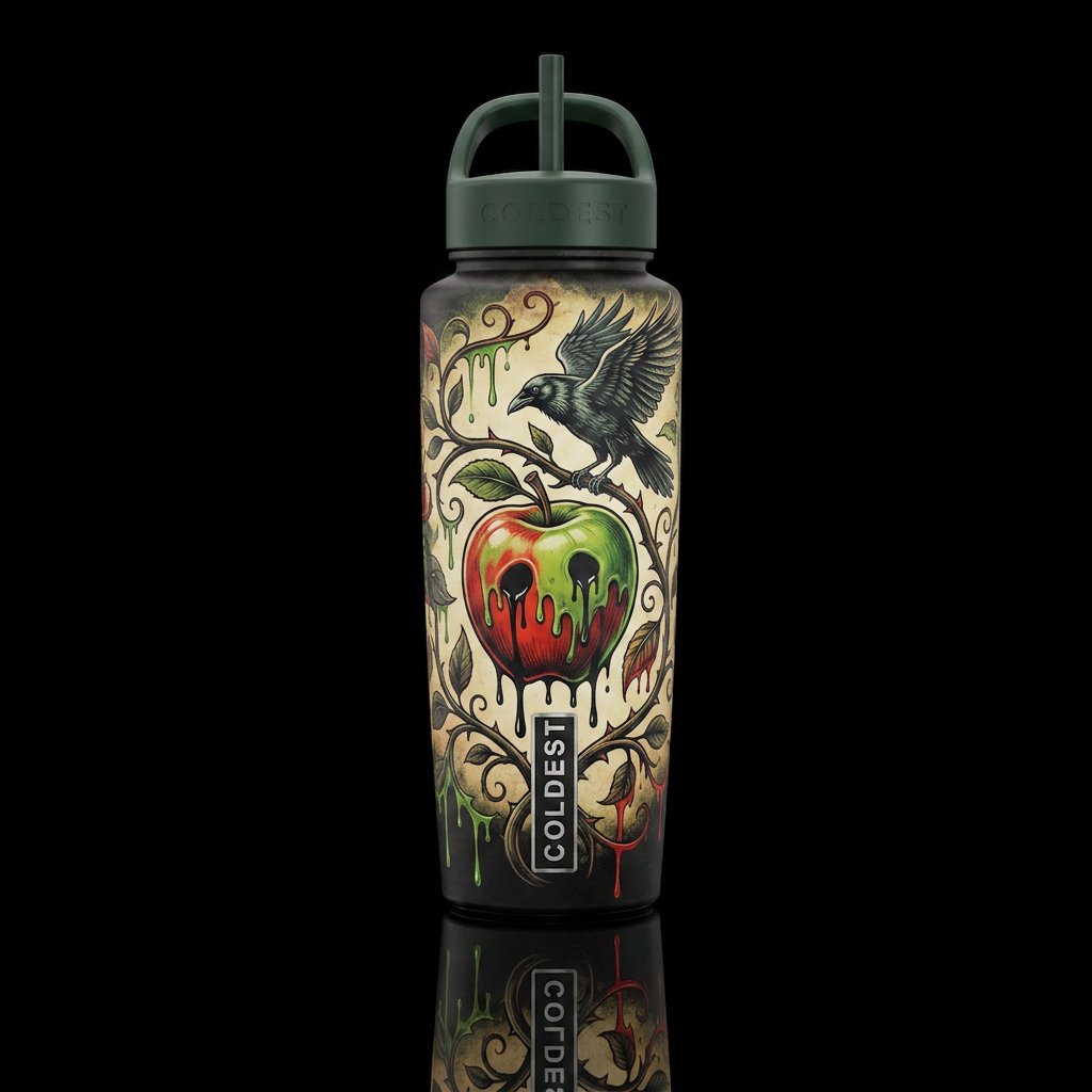 Poison Apple water bottle design