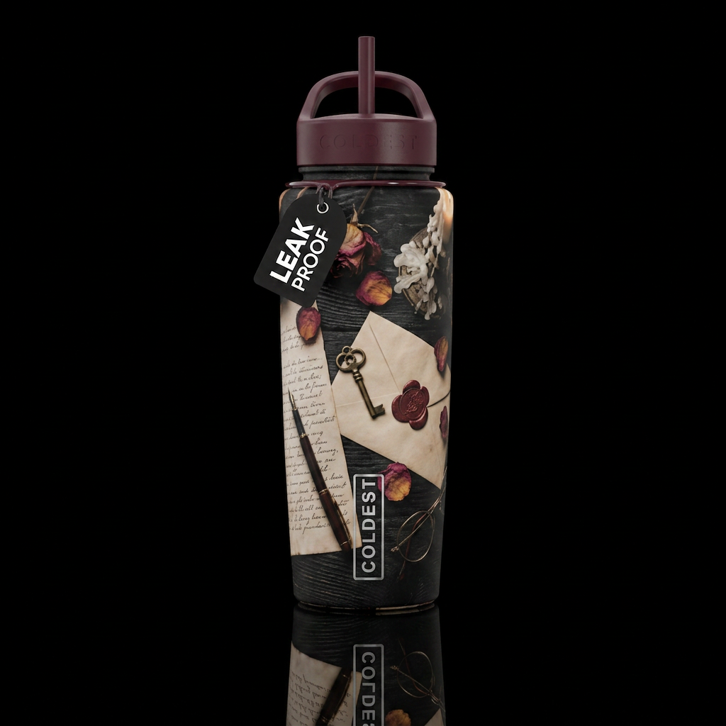 Victorian Librarian water bottle design