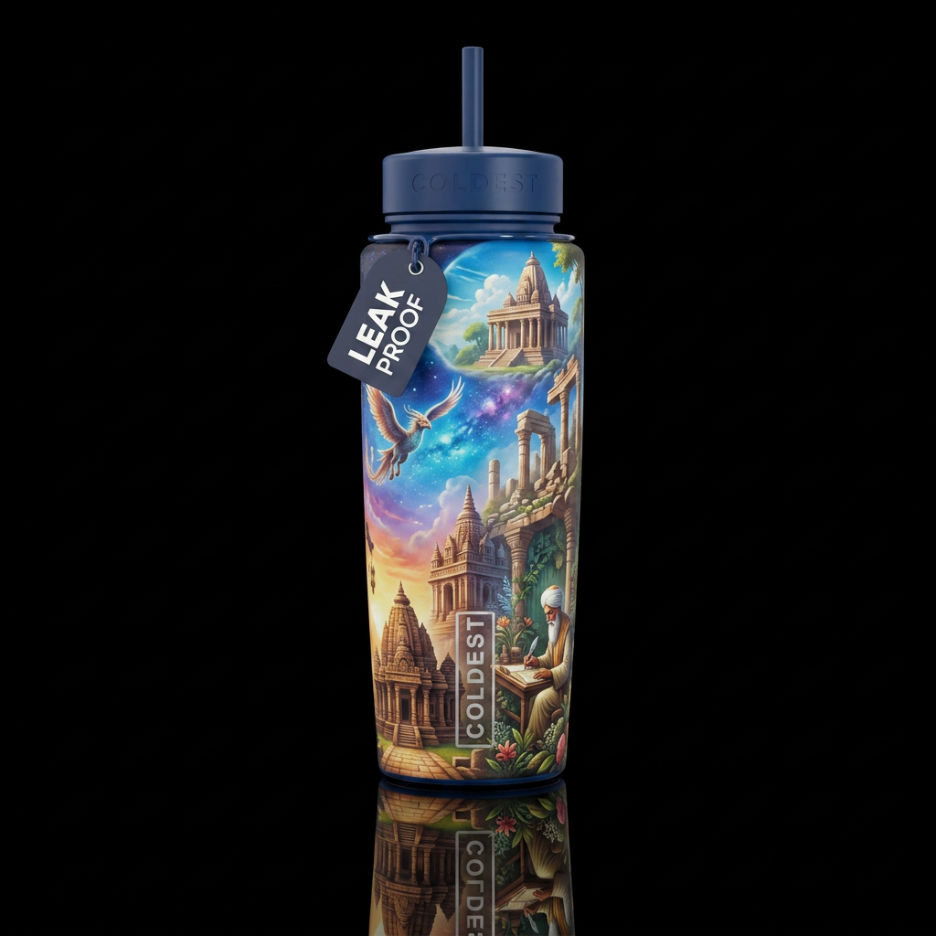 The Ancients water bottle design