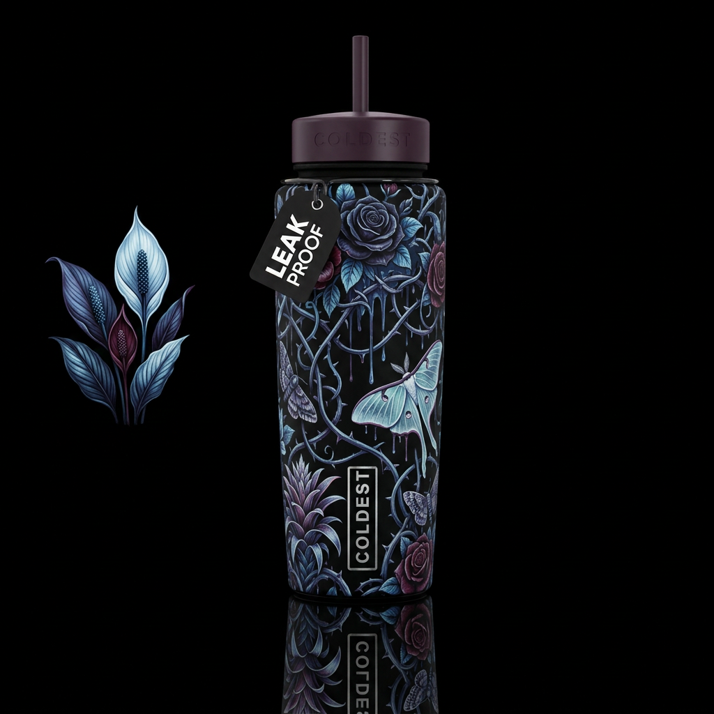 Winter Apothecary water bottle design