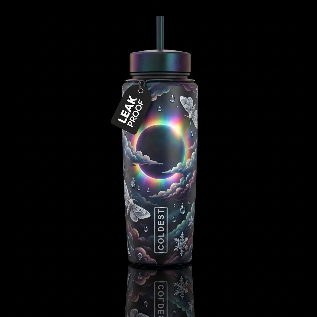 A Colorful Winter Sky water bottle design