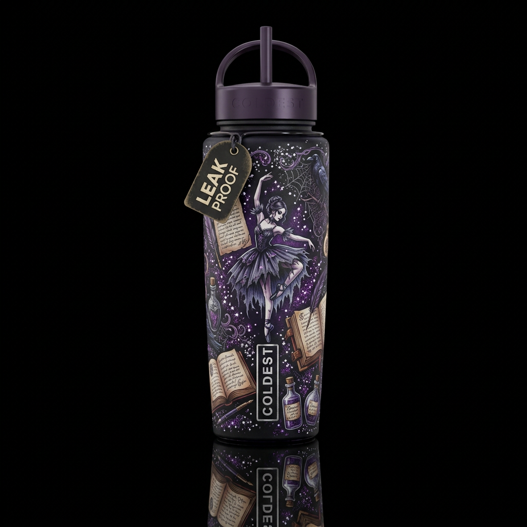 Dance of the Corpse Flower water bottle design