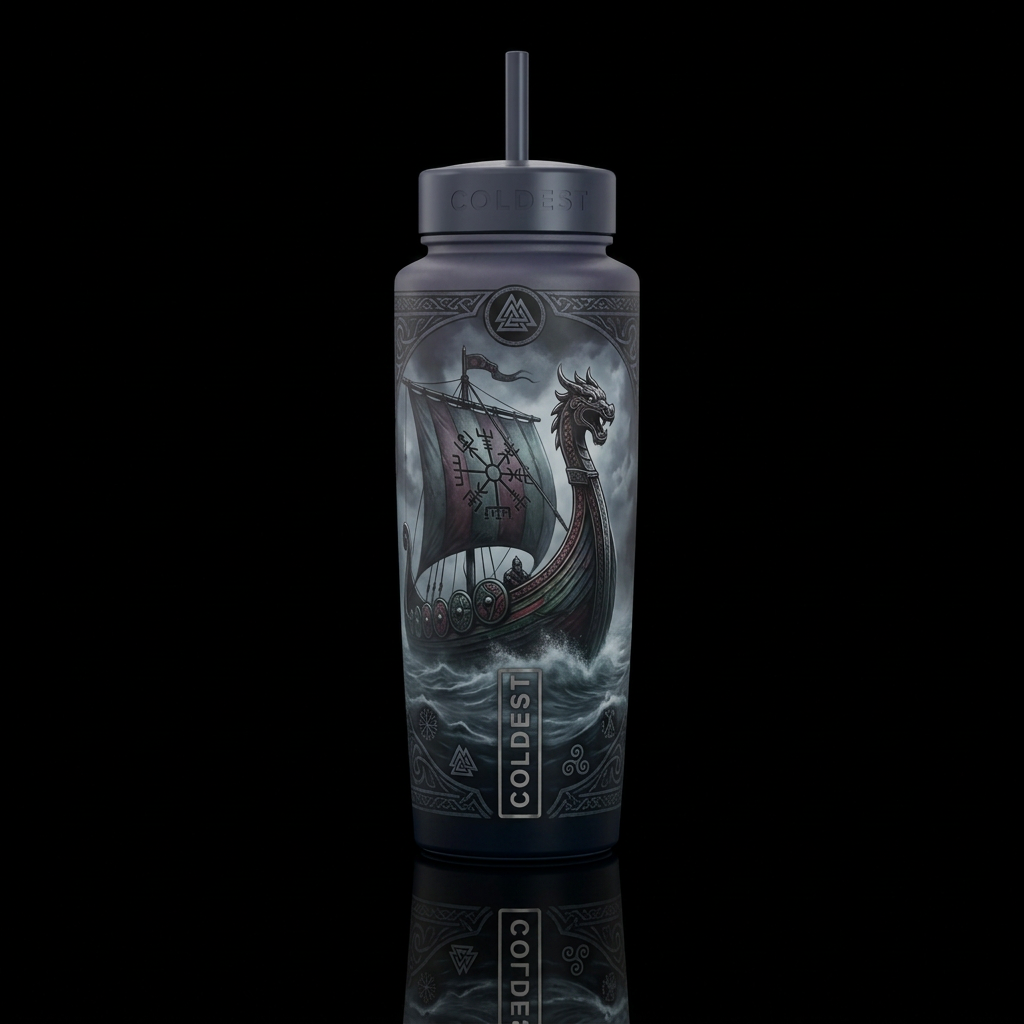 Gloomy Tide water bottle design