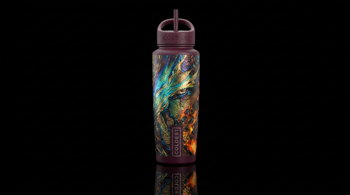 A Work of Earth water bottle design