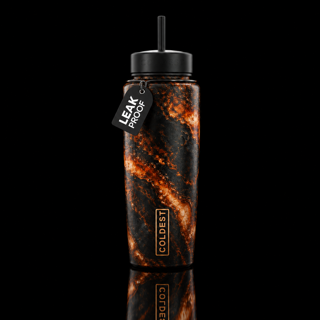 Scorched Earth water bottle design