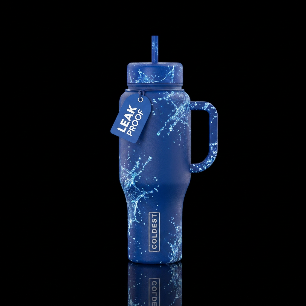 Splash water bottle design