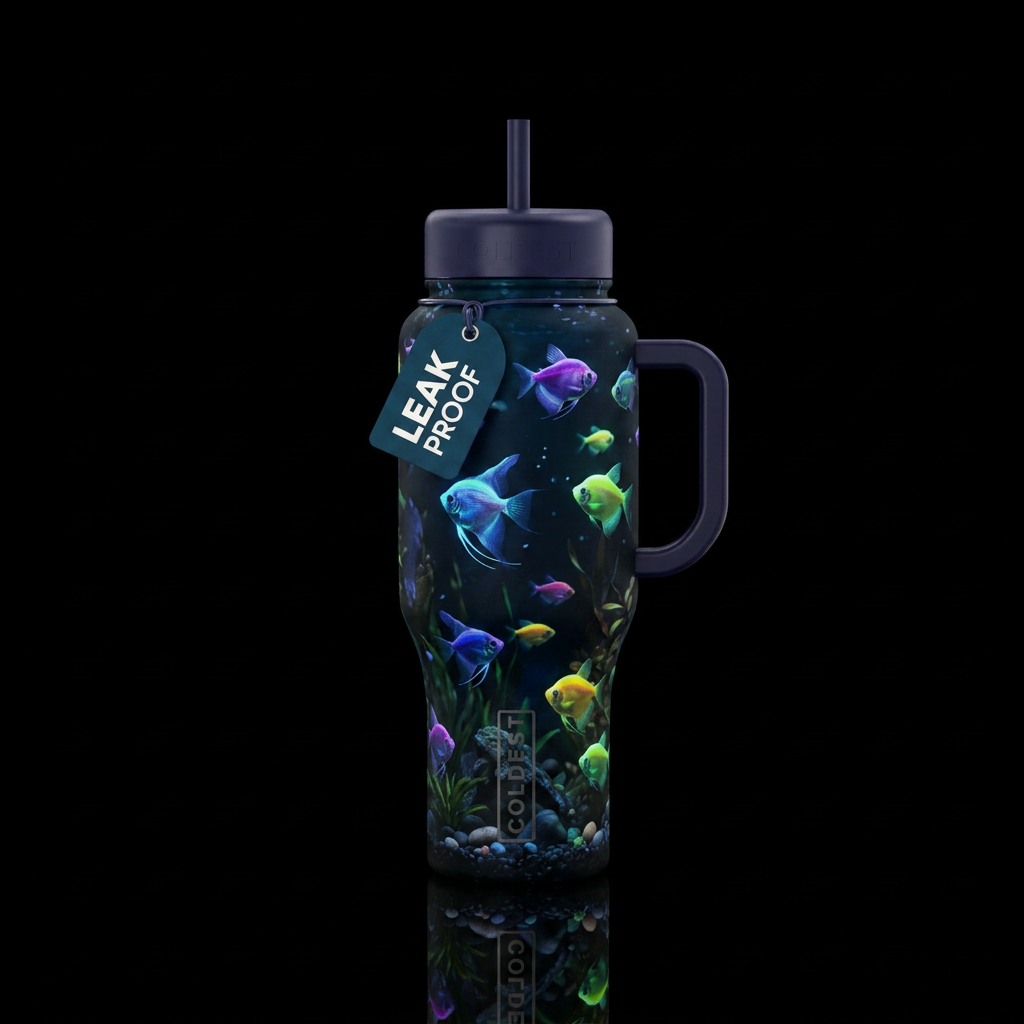 Fishy fishy water bottle design