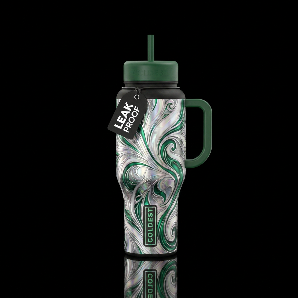 Swirl water bottle design