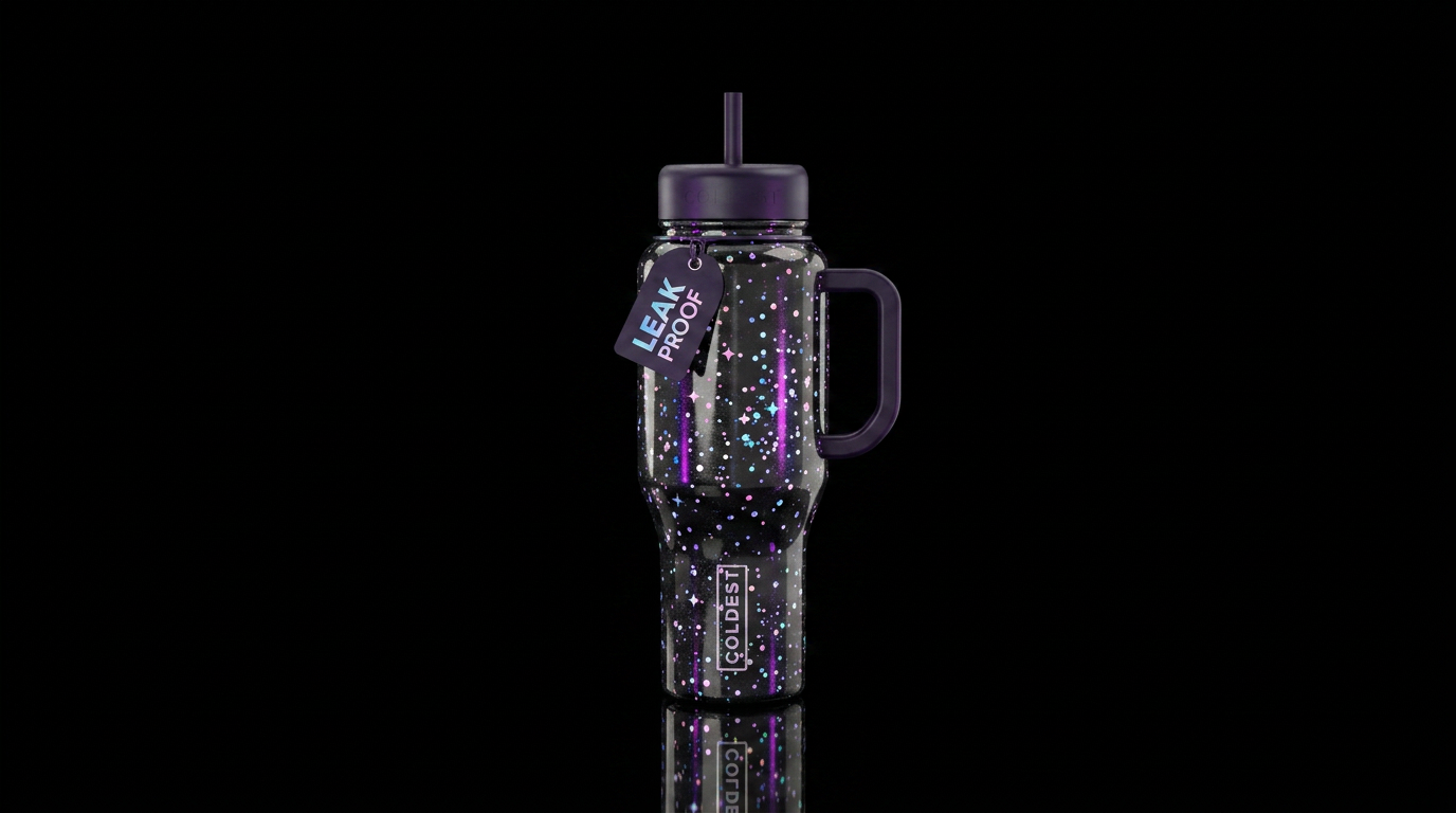 Sparkles water bottle design