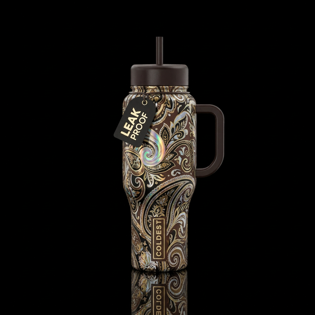 Paisley water bottle design