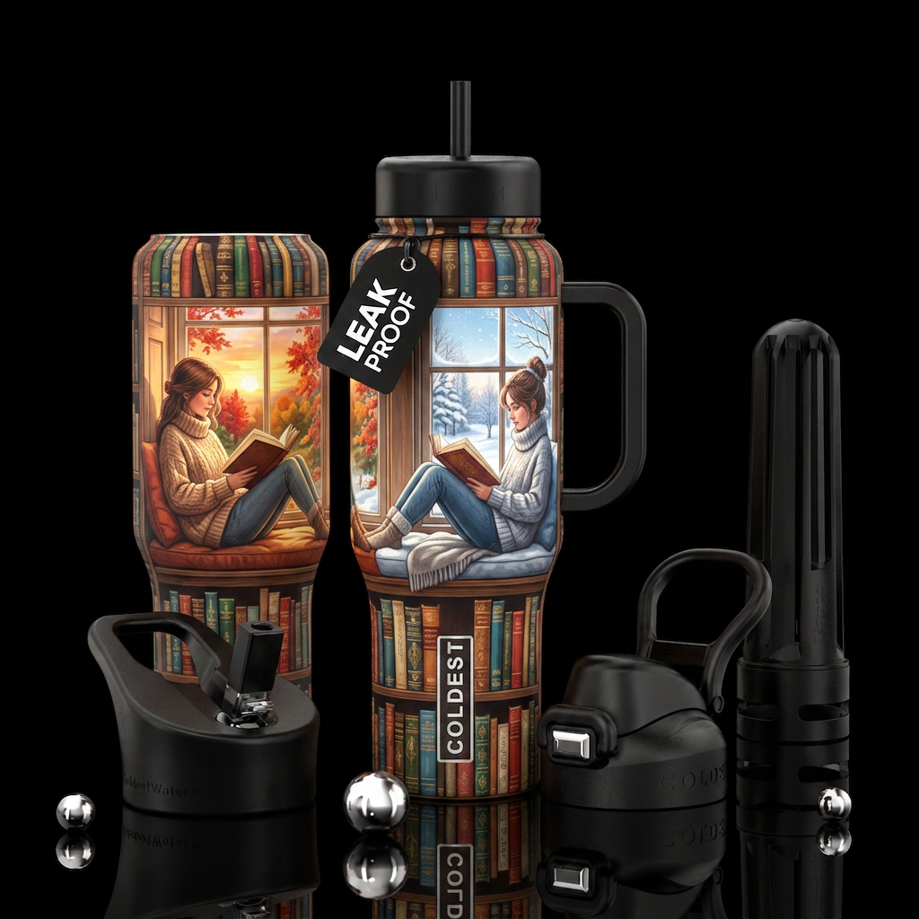 Reading Nook water bottle design