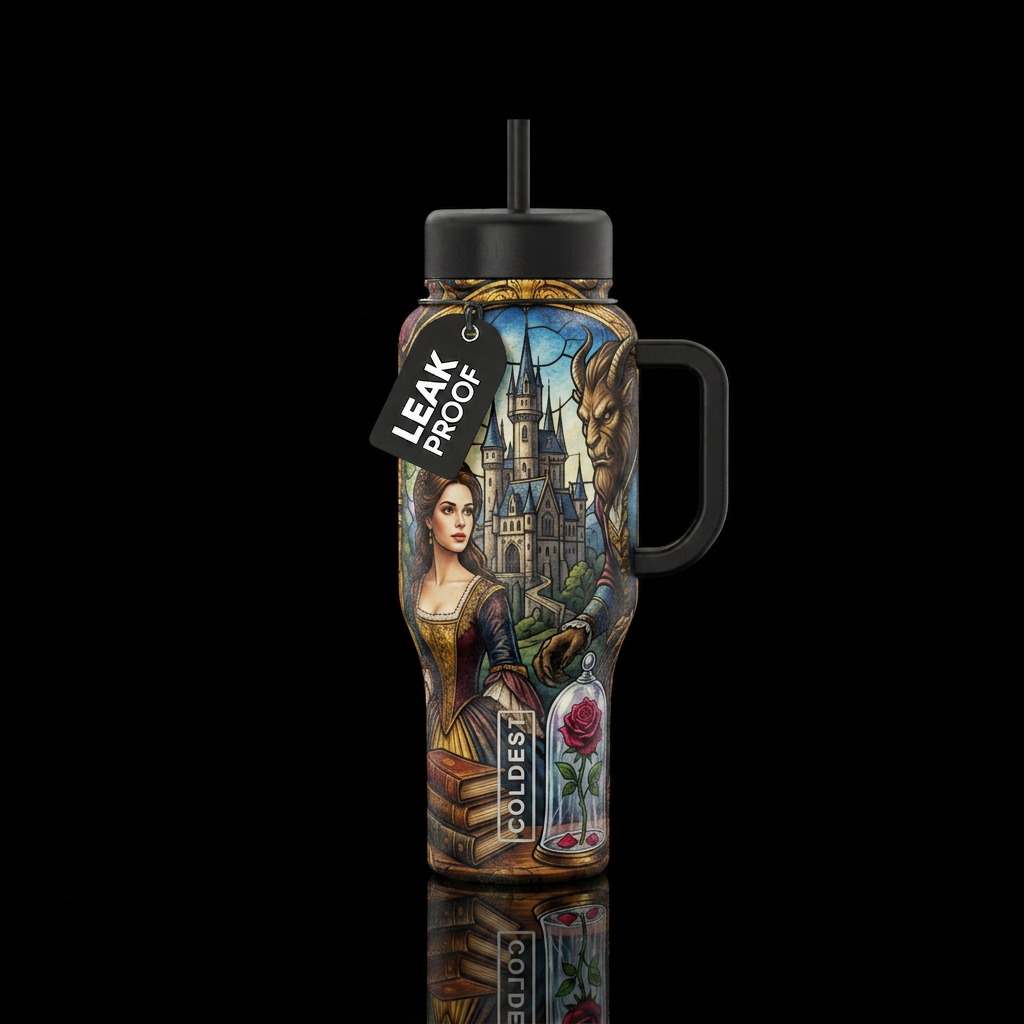 Create a bottle inspired by beauty and the beast. ... water bottle design