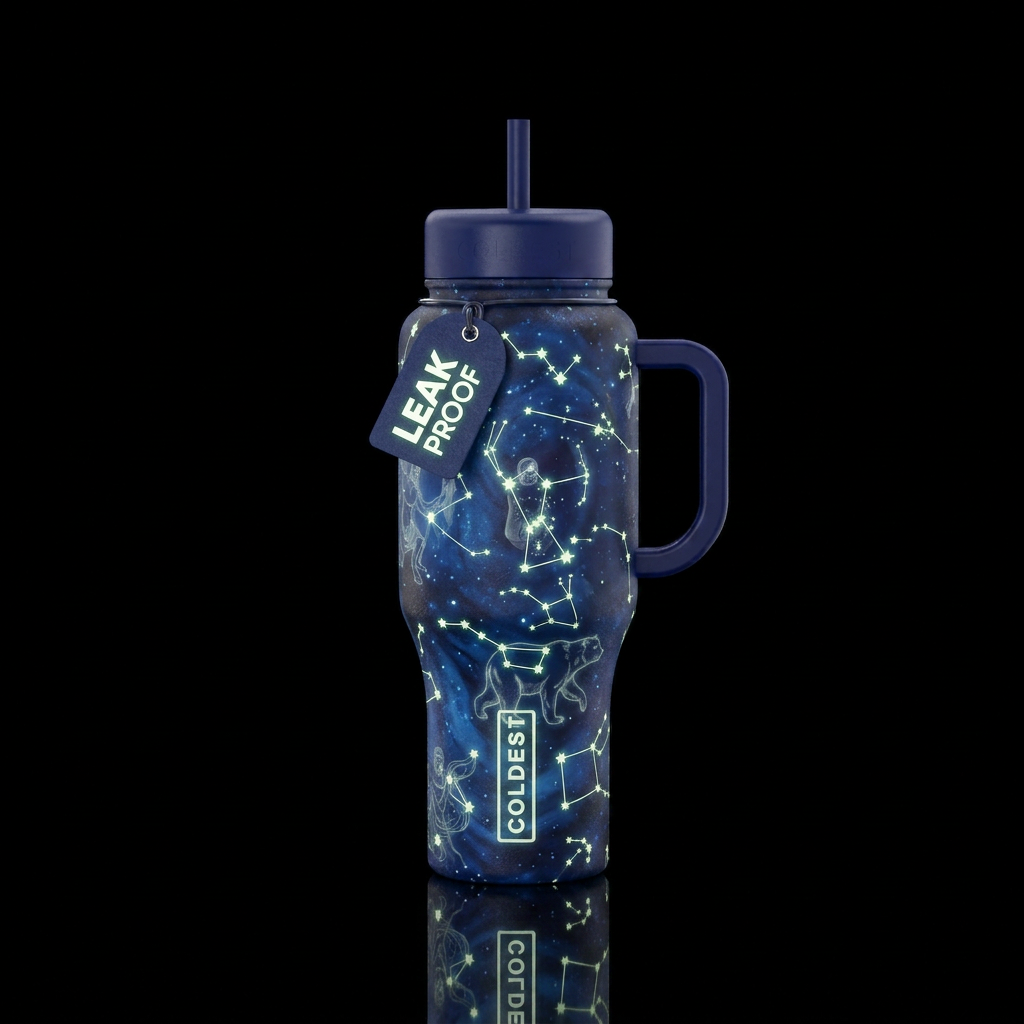 Constellations water bottle design