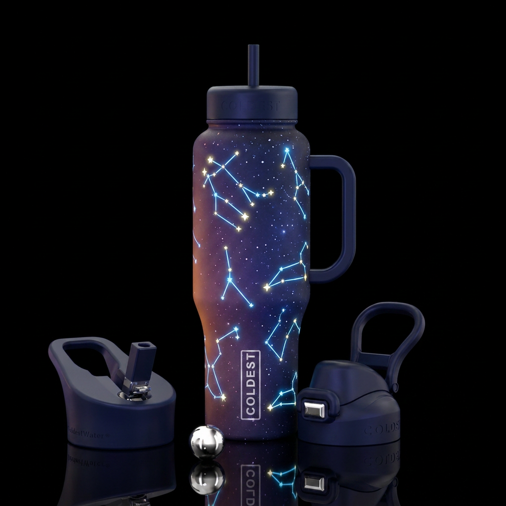 Need a 36oz straw top bottle showing the sky right... water bottle design
