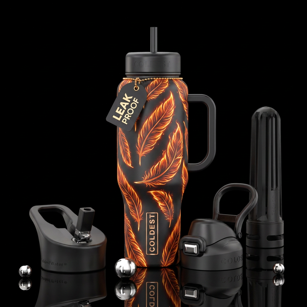 The Phoenix a symbol of rebirth . The bottle desig... water bottle design