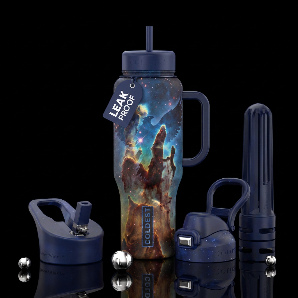 Eagle nebula shaped like an eagle water bottle design