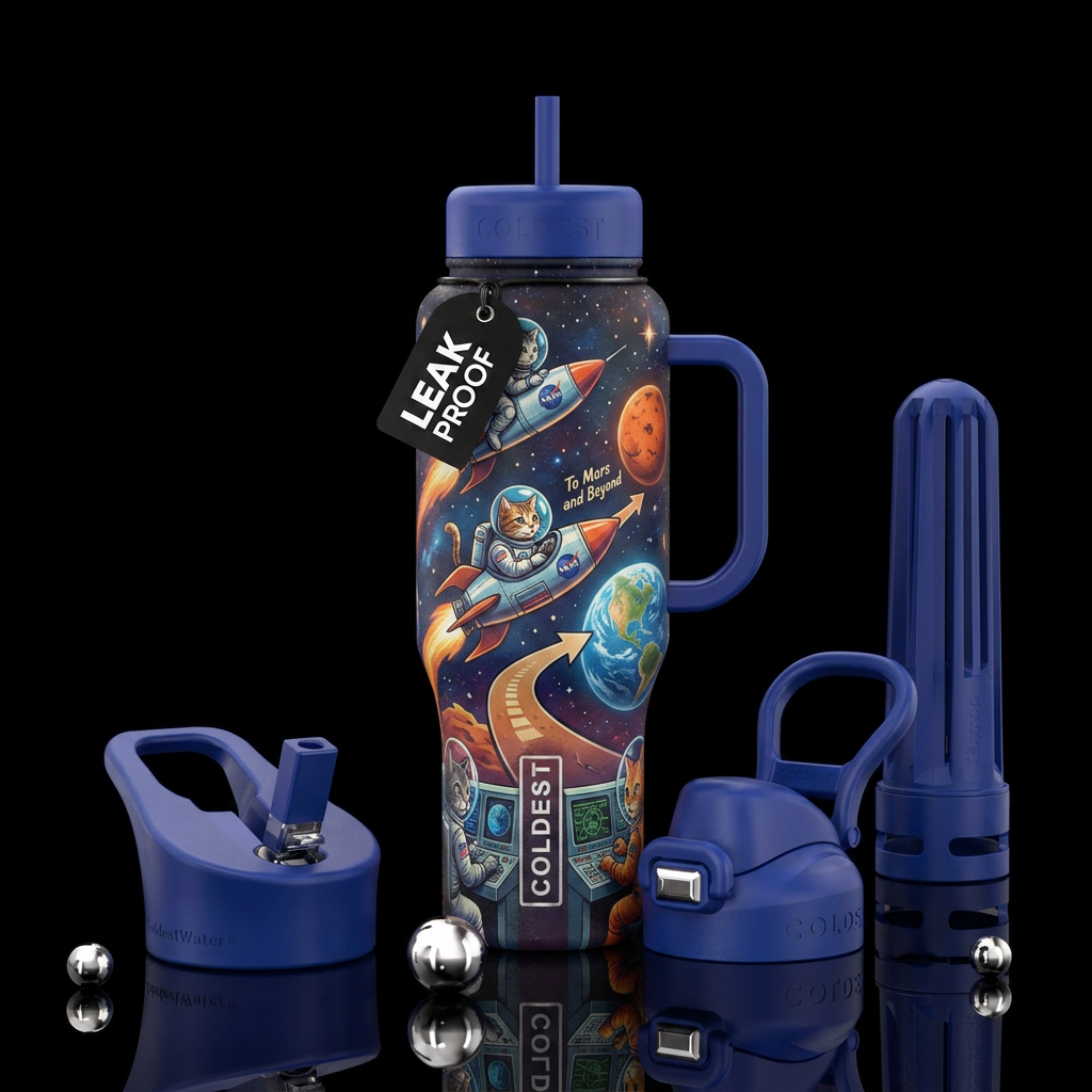 Cats are running nasa, and the space program is ad... water bottle design