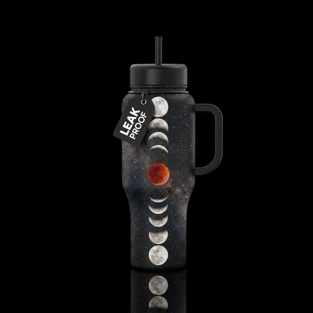 Lunar Eclipse water bottle design