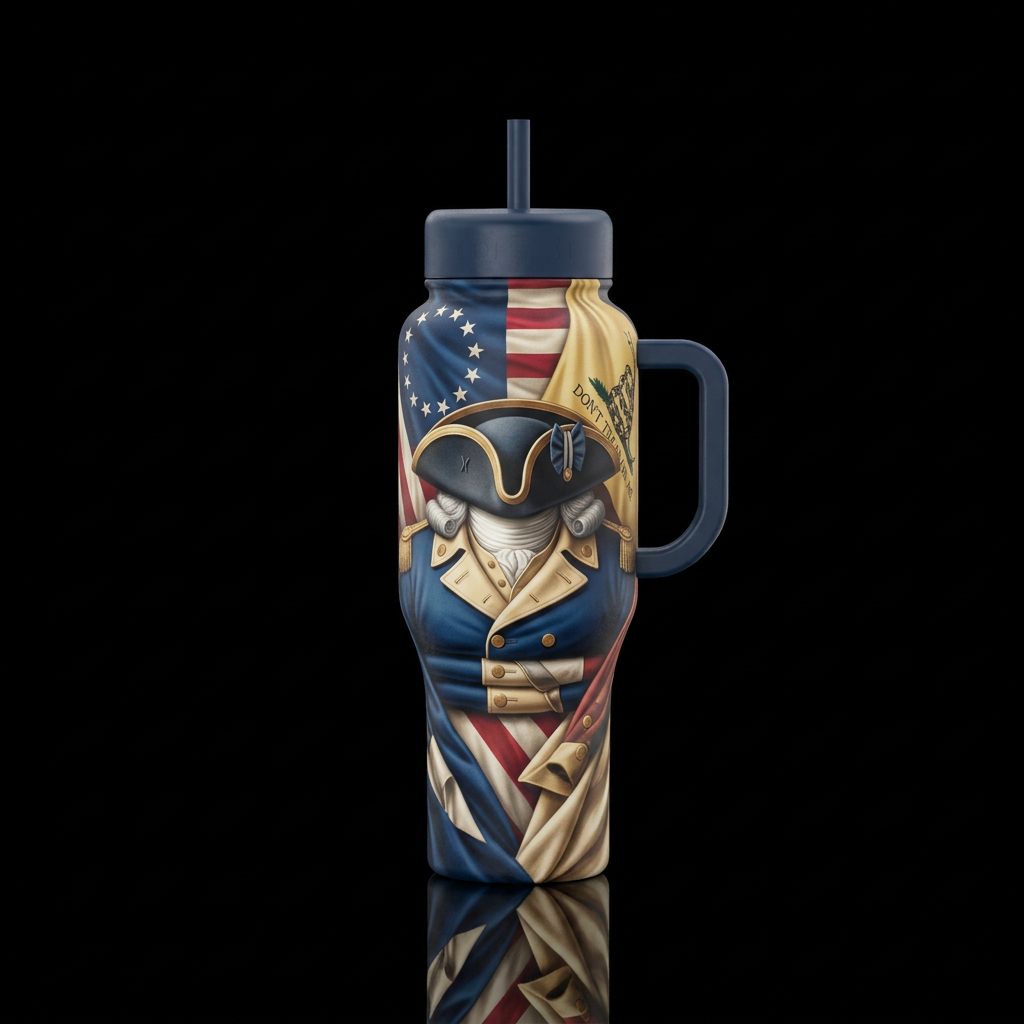 General George Washington, General of the colonial... water bottle design