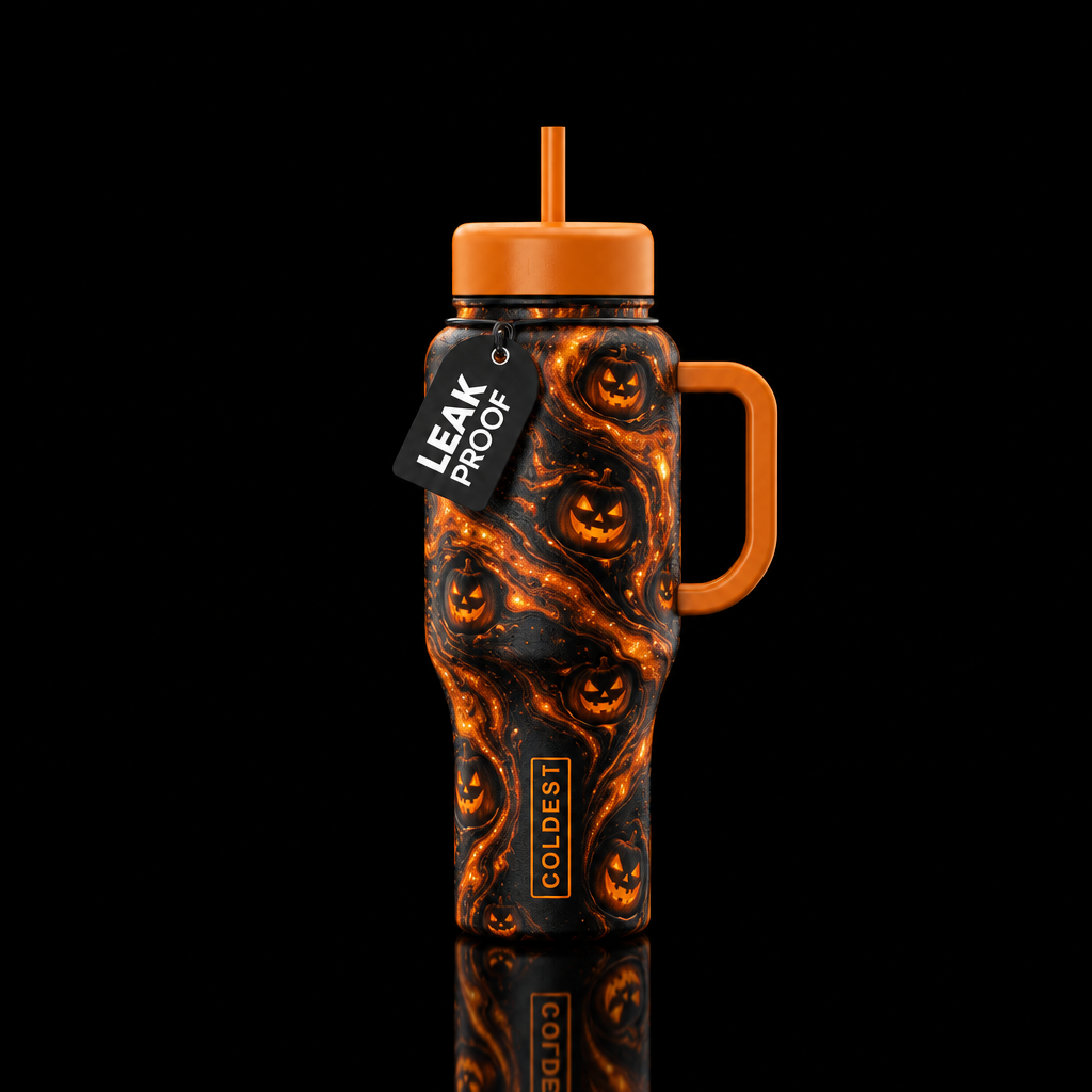 Happy Halloween water bottle design