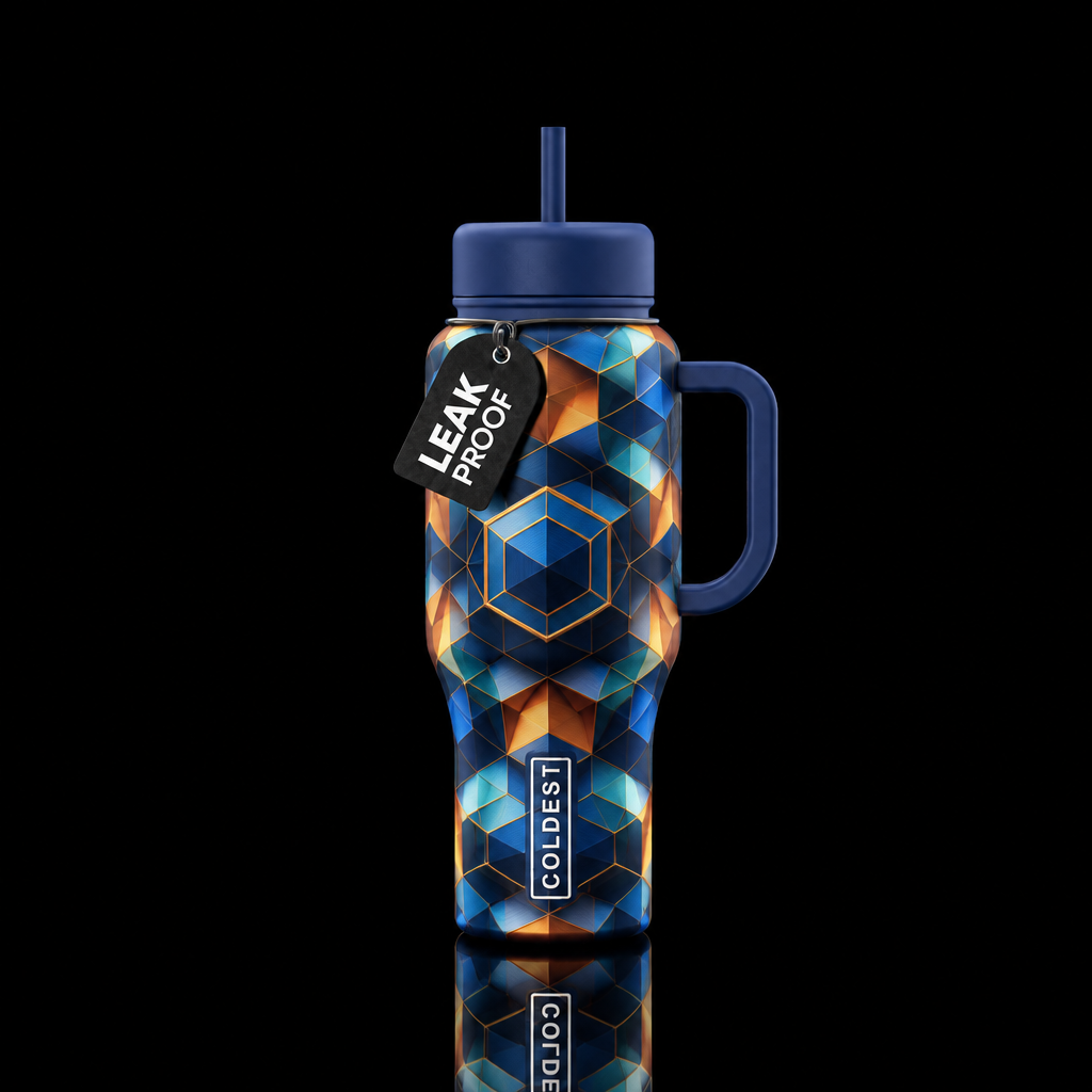 Symmetric Geometric Isometric water bottle design
