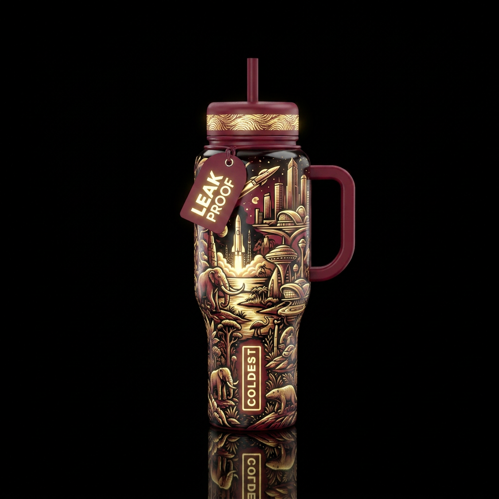 Florida distant past, present, and future. .Black ... water bottle design