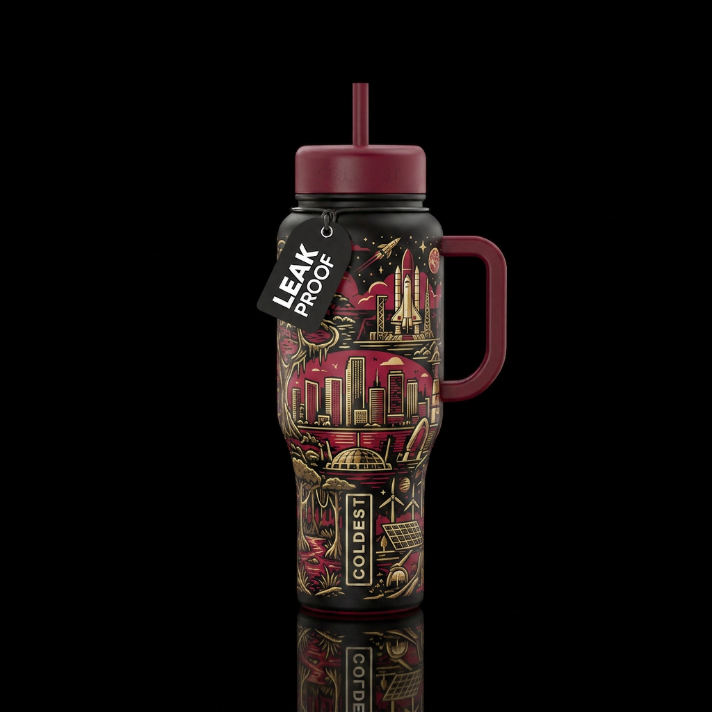 Florida distant past, present, and future. .Black ... water bottle design