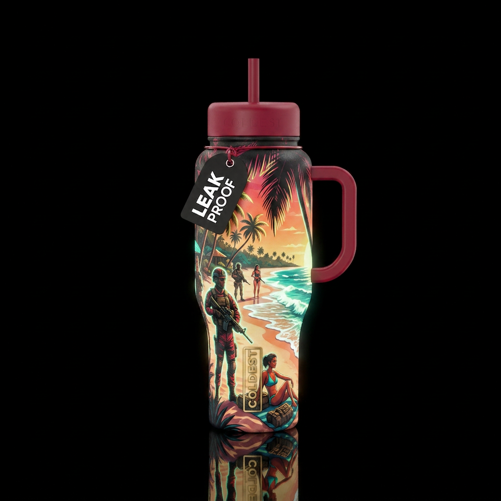 Warriors/soldiers watching, patrolling, enjoying t... water bottle design