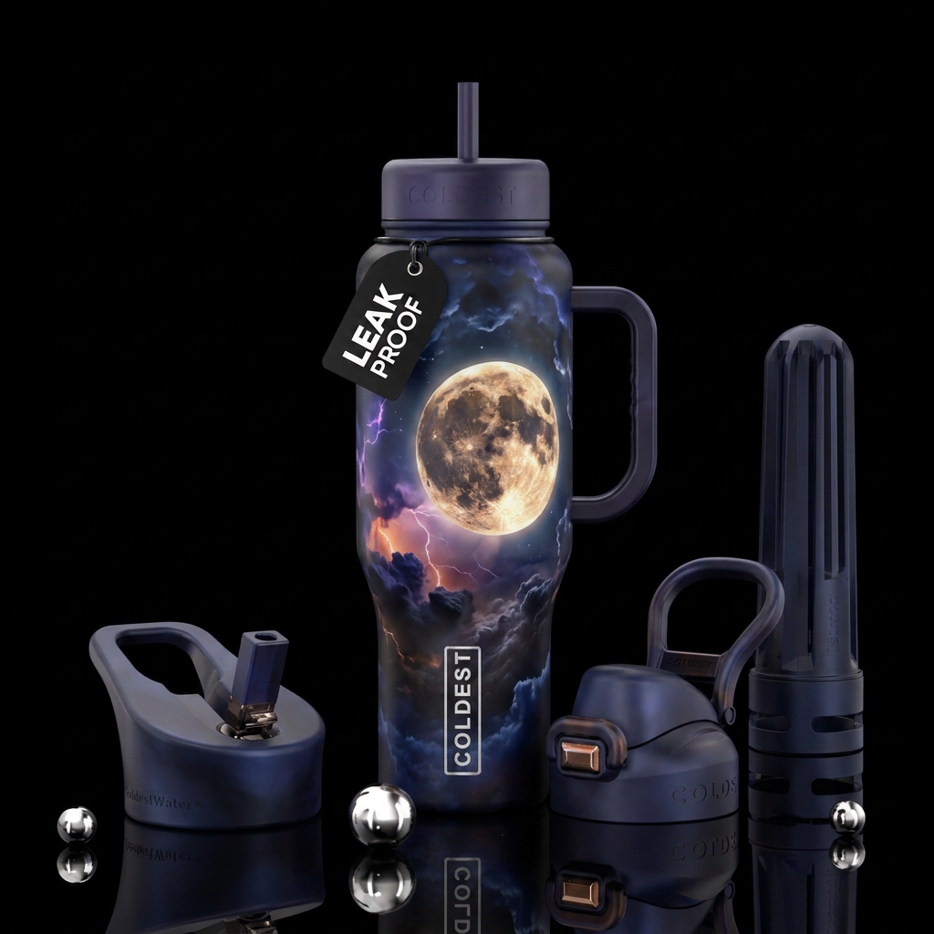 thunderstorm,, harvest moon, mesmerizing water bottle design