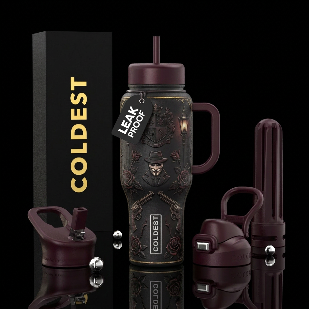 Dark Mafia romance water bottle design