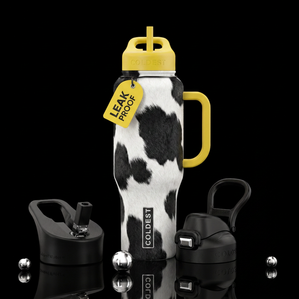 Holland cow water bottle design