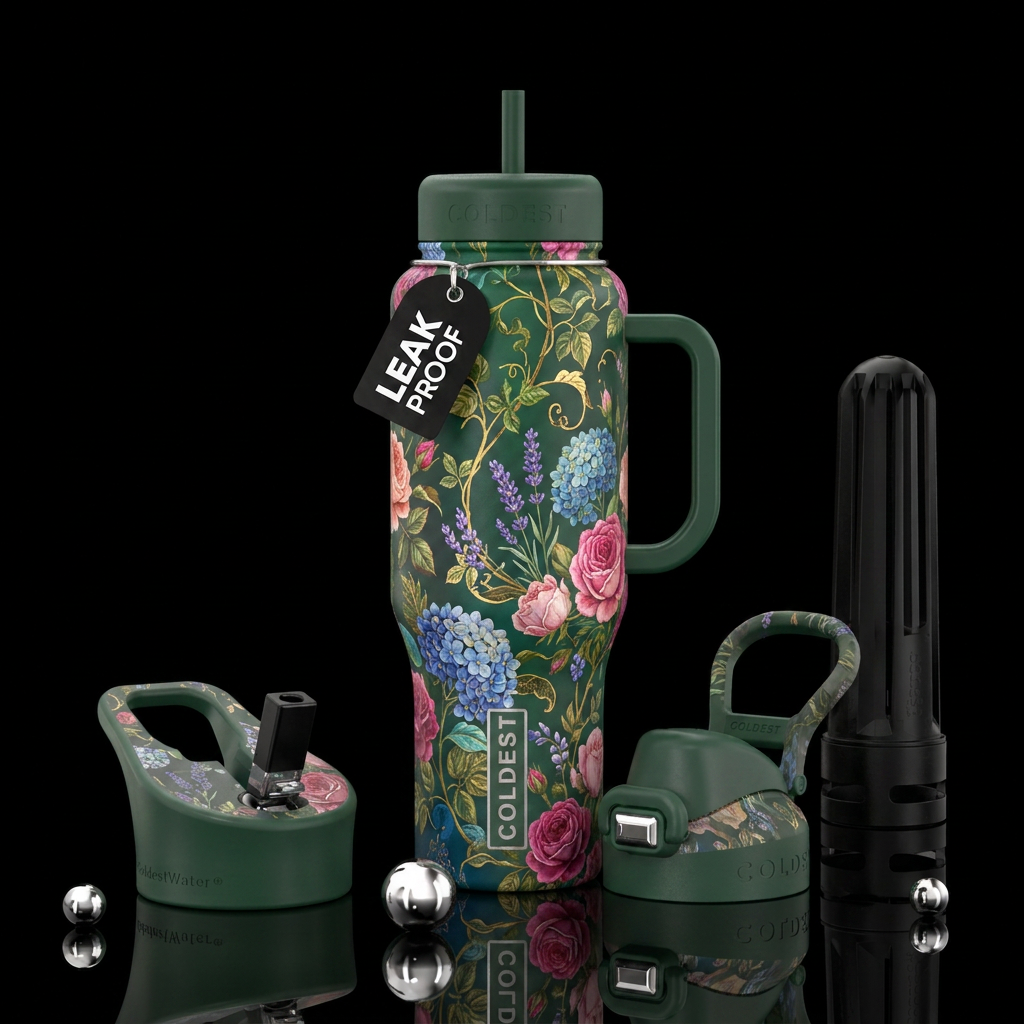 garden, vibrant, beautiul, classical water bottle design