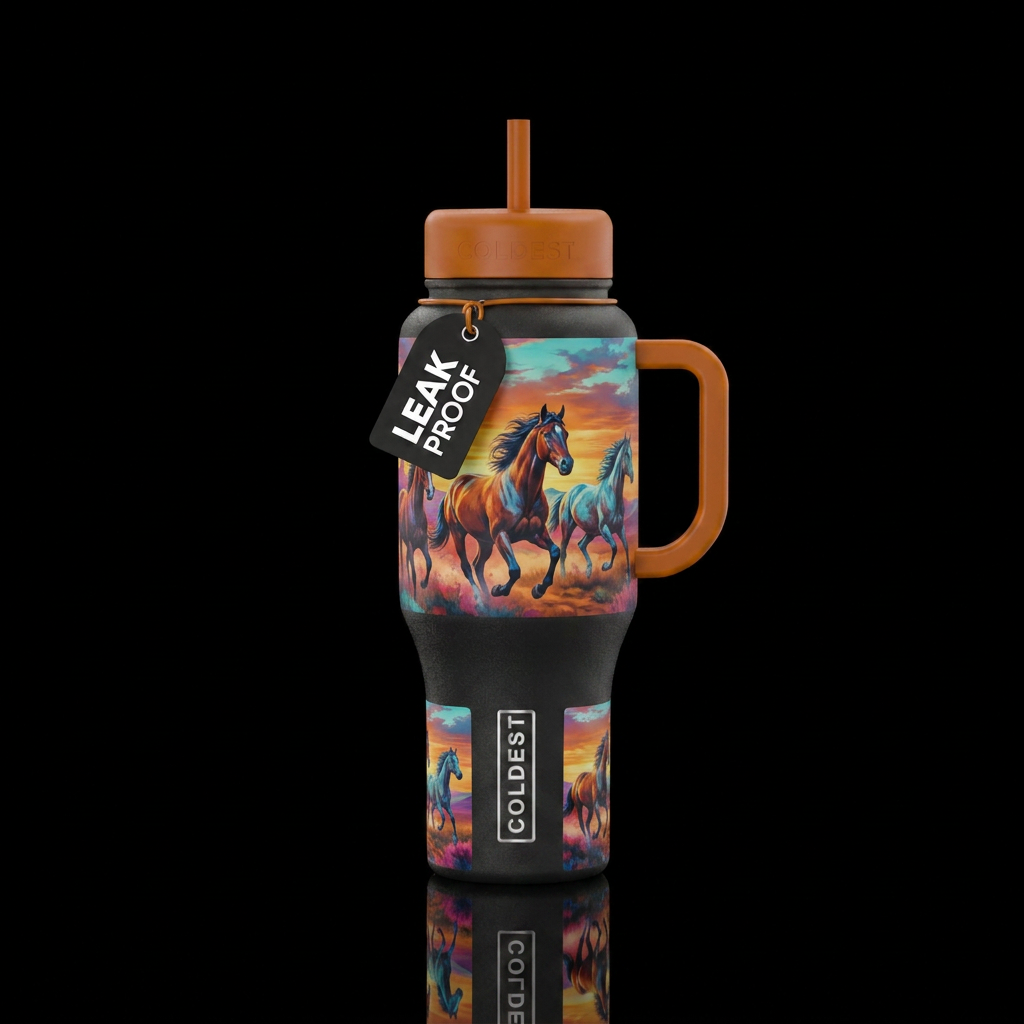 wild horses water bottle design