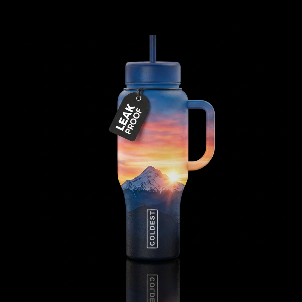 sunrise over mt hood water bottle design