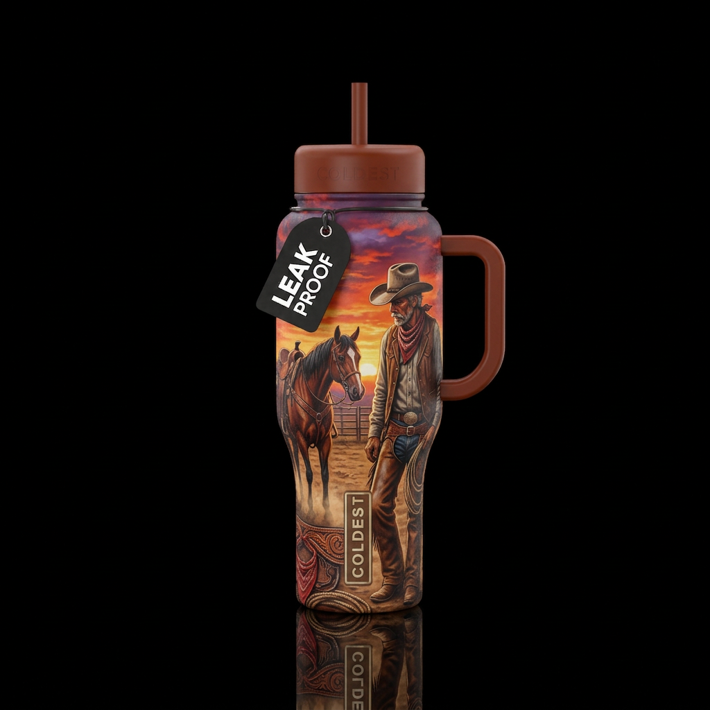 western ranch hand water bottle design