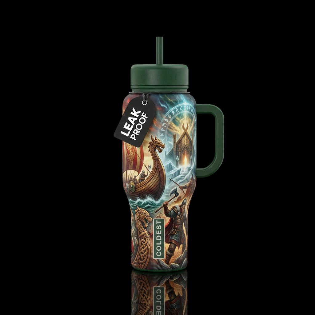 viking vallhalla water bottle design