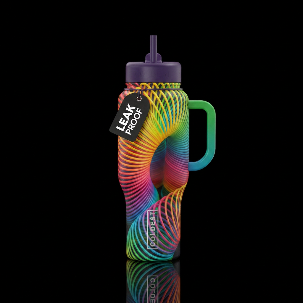 Slinky water bottle design