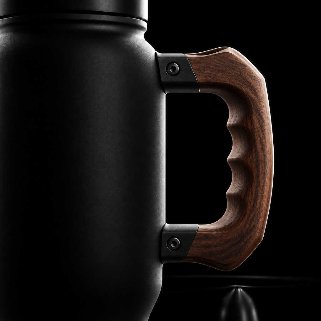 Wooden Grip water bottle design