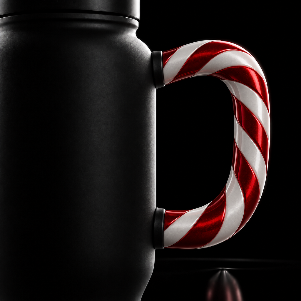 Candy Cane water bottle design