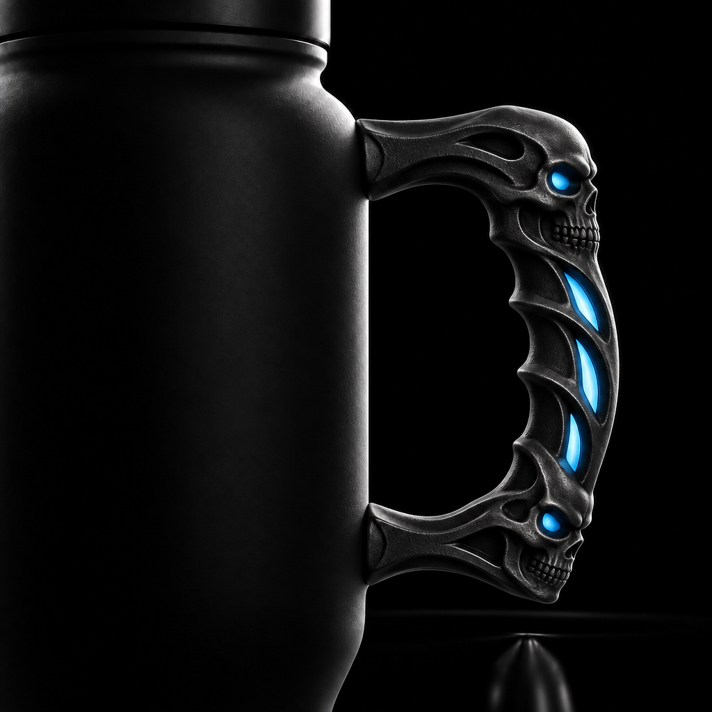 Skulls water bottle design