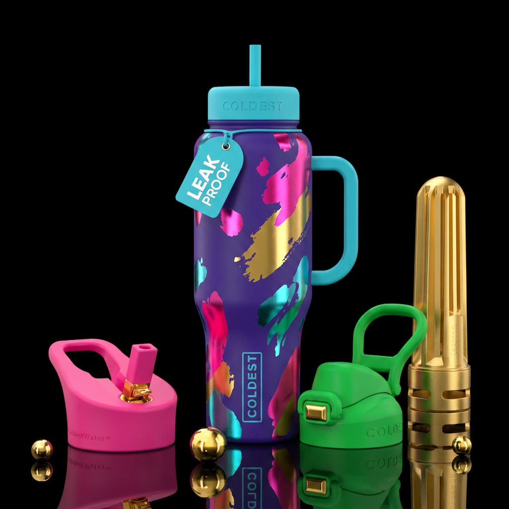 Love and life beauty all round seeing through a ch... water bottle design