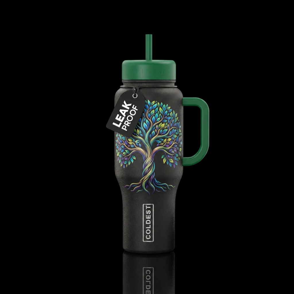 Tree of life water bottle design