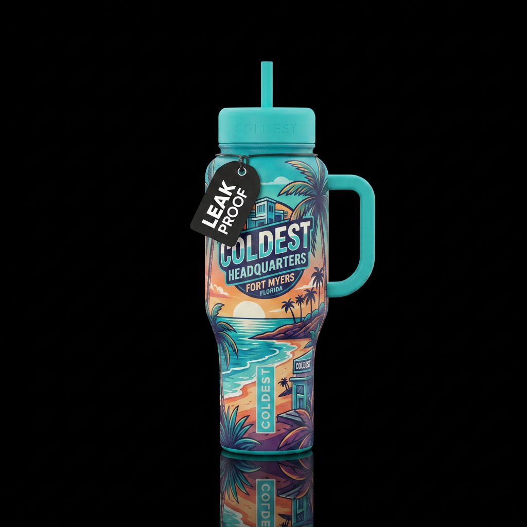 Coldest head quarters fort myers Florida water bottle design