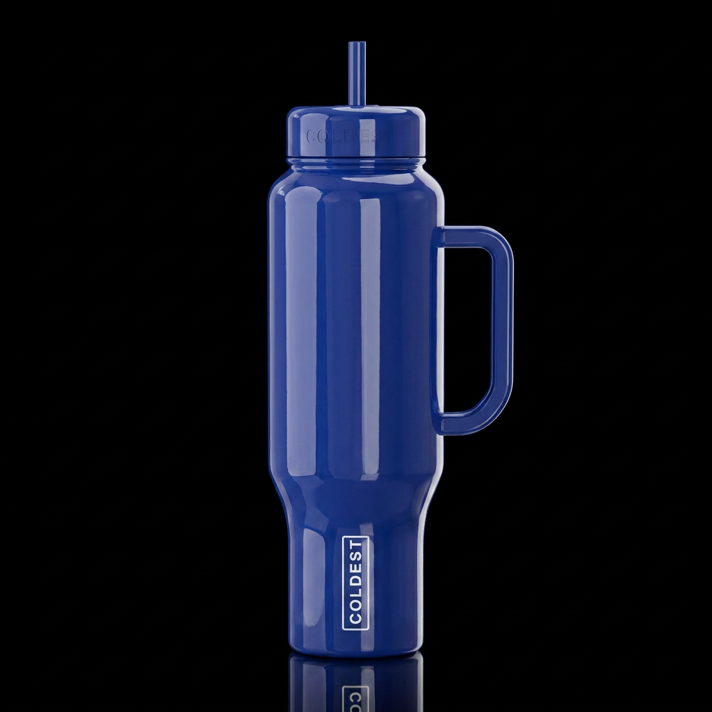 High gloss shine, coldie blue raspberry dreams, wi... water bottle design