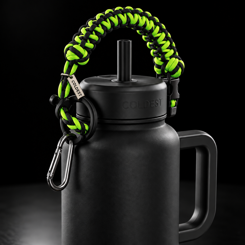 Lightening green water bottle design