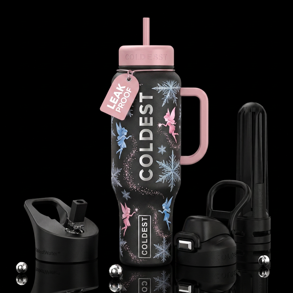 Winter Fae water bottle design